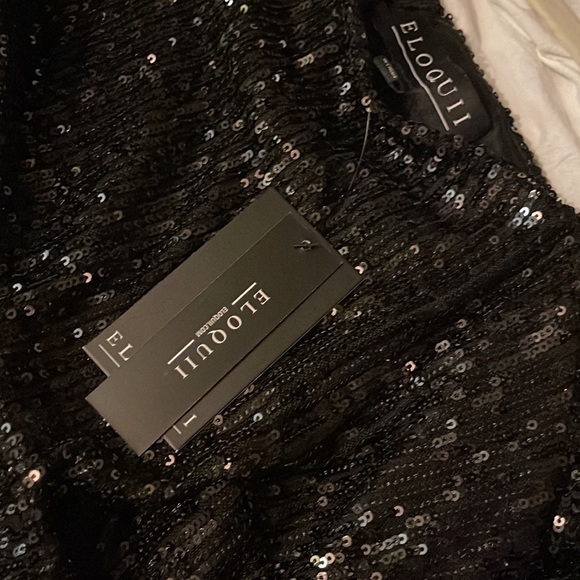 Eloquii Size 18 Black Sequin Dress NWT - Picture 5 of 6